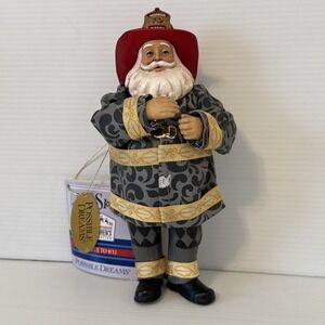 Jim Shore Fireman Tribute To 911 Santa Christmas Ornament Possible Dreams READ